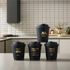 <span class=keywords><strong>Gobelet</strong></span> en papier jetable à emporter écologique et <span class=keywords><strong>recyclable</strong></span> avec logo personnalisé imprimé en <span class=keywords><strong>carton</strong></span> pour thé boisson chaude café avec couvercle support transporteur - Product Image 3
