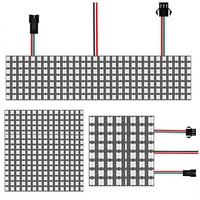 Panneau matriciel numérique LED flexible WS2812, affichage matriciel de points 8x32 16x16 8x8 pixels, module couleur intégrale