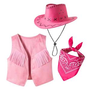 Chaleco de Vaquero del Oeste para Niños MS Kids, con Flecos de Gamuza y Pañuelo Rojo con Diseño Paisley, Disfraz para Halloween, Televisión y Cine - Product Image 3