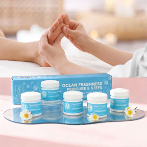 Kit de soin des <span class=keywords><strong>pieds</strong></span> à l'odeur océanique en 5 étapes, masque exfoliant pour les <span class=keywords><strong>pieds</strong></span>, crème, beurre pour des <span class=keywords><strong>pieds</strong></span> lisses et revitalisés - Product Image 1