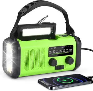 China factory portable radio emergency solar hand crank radio am fm radio with read lamp for home