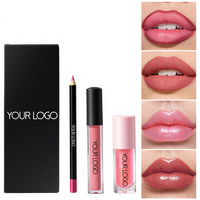 Ensemble de produits pour les lèvres personnalisable avec gloss, crayon à lèvres et huile en ensembles 2 en 1 et 3 en 1 pour un mélange et un assortiment personnalisés avec logo