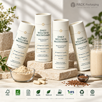 Emballage en tube de papier de qualité alimentaire personnalisé, boîte cylindrique en carton recyclable pour les capsules de vitamines, compléments alimentaires, soins de santé