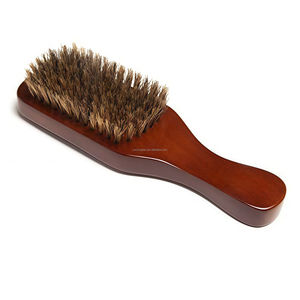 Brosse à barbe de <span class=keywords><strong>barbier</strong></span> ovale personnalisée avec logo, en bois, à poils de sanglier, souple et rigide, pour le rasage, voyage, vente en gros - Product Image 2