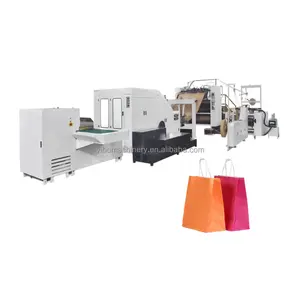 Machines making kraft paper bag wholesale kraft food packing bag with handle
