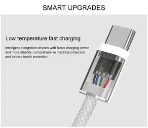 Premium 1M USB C Nylon Braided Data Cable PD 60W 3A Fast Charging Type-C to Type-C Cable for IP 15 16 Pro Max - Product Image 3