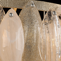 Lustre en verre à pétales de fleurs de luxe moderne, luminaire suspendu romantique à la française pour escalier, villa, salon, hall d'hôtel, décoration
