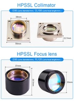 Lentille de focalisation laser en quartz fondu pour tête de découpe laser à fibre Precitec Lightcutter Procutter HPSSL, lentille de collimation FL100 200 mm