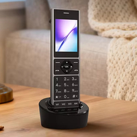 Teléfono Inalámbrico Fijo 4G Personalizado con SIM Única, Pantalla a Color de 2.4 Pulgadas, Radio FM para MP3