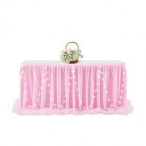Grass Skirt for <b>Table</b> <b>Table</b> Skirts for Sale Tulle <b>Table</b> Skirt 9ft Baby's Birthday Party - Product Image 6