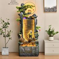 Fontaine d'eau de haute qualité en résine et fibre de verre pour décoration extérieure, avec bassin à poissons en roche artificielle et circulation automatique intégrée
