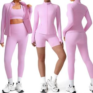 2026 Custom Nude Long Sleeve <b>Workout</b> Wear Women's Running Sports Clothing Women Yoga Fitness Gym <b>Jacket</b> Activewear - Product Image 1