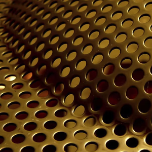 แผ่นโลหะทองเหลืองบางพิเศษแบบเจาะรู แผงตกแต่งแบบตาข่ายถัก  ได้รับการรับรองมาตรฐาน ISO9001/ROHS ขนาดตามสั่ง - Product Image 2