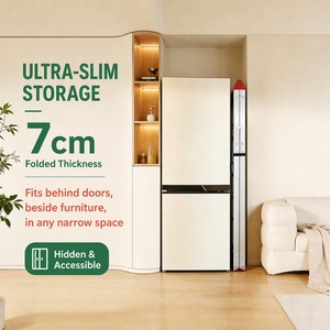 Échelle pliante en aluminium 4-6 marches, 2-en-1, télescopique et en forme de A, portable, pour la maison, le bureau et l'entrepôt - Product Image 5