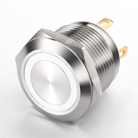 Petit interrupteur tactile à bouton-poussoir en aluminium IP65 pour appareils électroménagers, avec retour tactile, capuchon noir, blanc, rouge, mécanisme de commande d'éclairage DALI-2