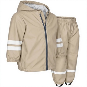 Traje Impermeable con Capucha, Chaqueta Impermeable y Pantalones Impermeables con Logotipo Personalizado, Traje Impermeable Transpirable para Hombre, para Viajes y Camping - Product Image 1