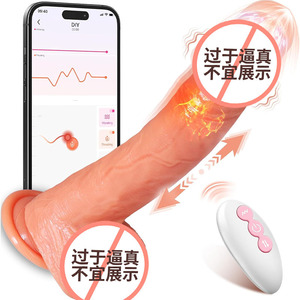 <span class=keywords><strong>Silicone</strong></span> elettrico Dildo con inserzione automatica senza fili di controllo remoto vibrazione femminile di masturbazione e Sex Toy - Product Image 1