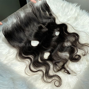 سعر الجملة إغلاق الشعر المنغولي أفضل جودة موجة الجسم 13x4 HD الدانتيل الأمامي مع خط الشعر م - Product Image 6