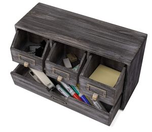 ארון <span class=keywords><strong>apothecary</strong></span> עץ כפרי קטן עם מגירות 4 מגירות קטלוג שולחן ארון בגדים - Product Image 5