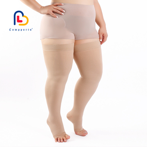 Cộng Với Kích Thước Giãn Tĩnh Mạch Vớ Biểu Tượng Tùy Chỉnh Bê Đầu Gối Cao Đàn Hồi Nén Vớ Tốt Nghiệp 15-20mmg Đùi Cao Vớ - Product Image 2