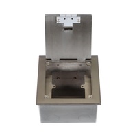 Boîtier de jonction de sol escamotable en acier inoxydable ZDK-120A avec 1 prise de courant EU/UK/US/Universelle et ports de données CAT6 RJ45 USB-C
