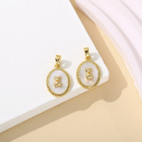 Pendentif ovale en forme de queue de sirène en coquillage, bijoux faits à la main, accessoires de porte-clés DIY, pendentif en alliage, tranche de nacre perlée