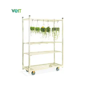 Voit horticultural greenhouse nursery portable wire mesh plant storage rack