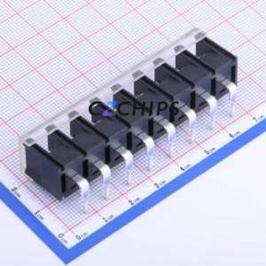 KF38R-8.25-8P Barrier Terminal Block Bent Lead Through Hole,P=8.25mm Connector With Cover Plate 8.25mm 1x8P Right Angle Pin - Product Image 2