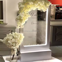 Enseigne de Bienvenue de Mariage, Fontaine Cascade Intérieure à Lumière LED, pour Décoration d'Hôtel et de Mariage, en Promotion