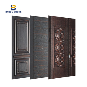 BOWDEU DOORS panneau de peau de porte en acier laminé à froid décoratif sécurité extérieur antivol porte allemagne usine en gros - Product Image 2