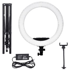 Anneau lumineux professionnel pour maquillage et photographie, lampe LED 18 pouces pour selfies - Product Image 3
