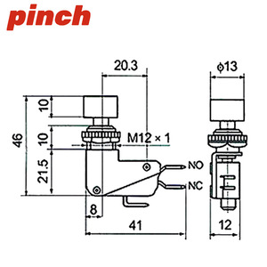 Microinterruptor de doble contacto 16A 250V DPDT con botón verde para uso industrial - Product Image 2