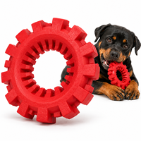 Jouet pour chien en caoutchouc naturel élastique, anneau de pneu, résistant aux morsures, pour l'hygiène buccale et la mastication des molaires, pour chiots et chiens adultes