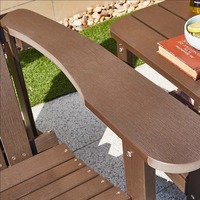 Ensemble table et chaises de balcon Mobilier de jardin d'extérieur Chaises en bois composite plastique résistant au soleil Patio Terrasse Minimaliste
