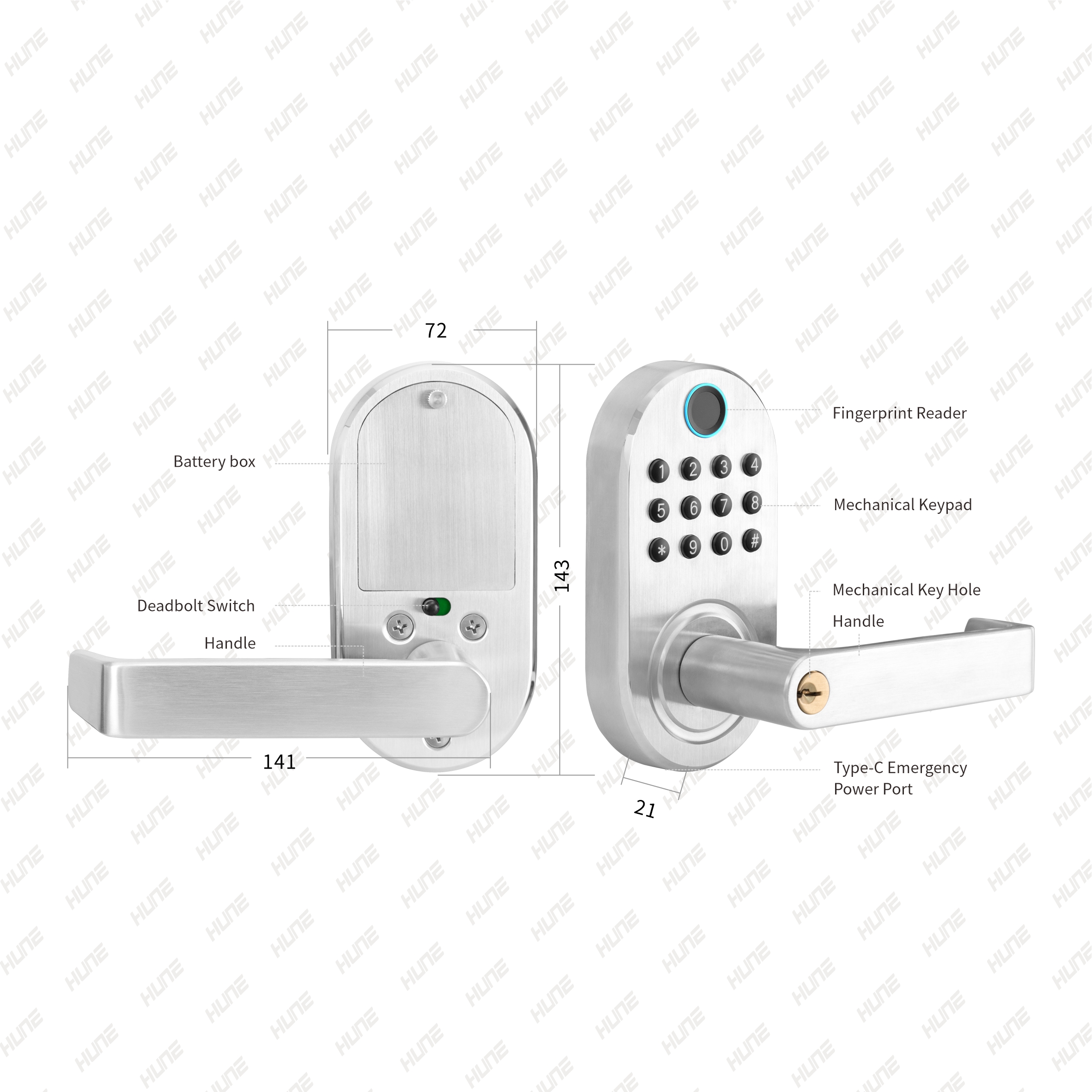smart lock push pull