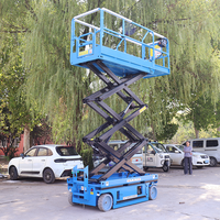 Plateforme de travail en hauteur et nacelle élévatrice électrique autopropulsée portable avec une hauteur de travail de 8 m, construction en acier à haute teneur en manganèse