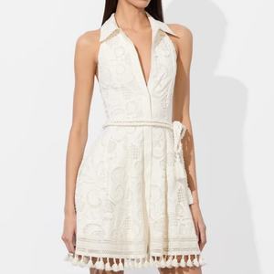 Vestido Mini de Mujer con Bordado Floral, Estilo Moderno, Venta al por Mayor, Jacquard, Casual, Elegante, para Fiesta de Verano - Product Image 1