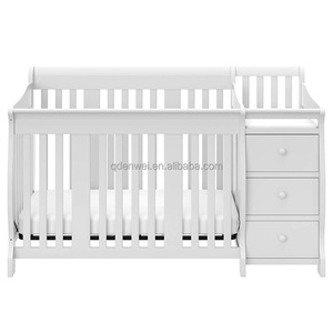 4-in-1 Modern <strong>Sleigh</strong> Style Baby <strong>Bed</strong> Convert to Toddler <strong>Bed</strong> Sofa <strong>Bed</strong> Writing Desk Convertible Adult <strong>Bed</strong> Bedroom Use - Product Image 5