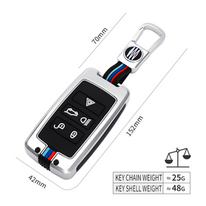 Funda Protectora para Llaves de Coche de Aleación de Zinc y Gel de Sílice para LAND ROVER Landrover <span class=keywords><strong>JAGUAR</strong></span> Xel Xfl Epace Fpace Xj, Llaveros, Bolsa para Llaves - Product Image 4