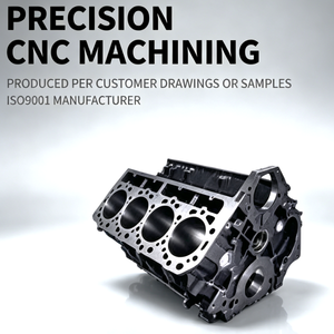 บล็อกกระบอกสูบกลึง CNC ความแม่นยำสูง พร้อมช่องภายในที่ซับซ้อน ชุดประกอบบล็อกเครื่องยนต์ยานยนต์แบบกำหนดเองด้วยเครื่อง CNC - Product Image 1