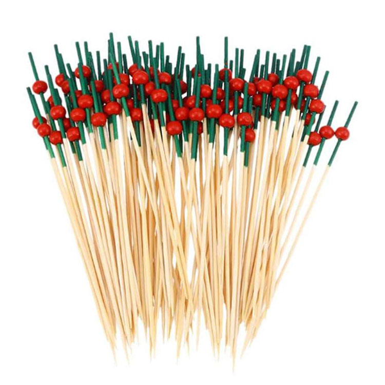 Petite perle rouge vert poignée 12cm 100 pcs/sac