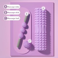 Rouleau en mousse EVA+PVC pour la maison, idéal pour le yoga et la musculation, durable, rose/violet/bleu, 28*9cm/45*12cm, pour le modelage des mollets et la relaxation musculaire