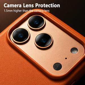 Funda de Cuero Vegano Premium para <span class=keywords><strong>iPhone</strong></span> 18 17 Pro Max, Magnética, Ultra Delgada, Perfil de 1.5mm, Antigolpes, para Negocios - Product Image 5