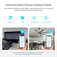 Module d'ouverture de porte intelligent WiFi USB 5V DC 7-32V, relais 2 canaux 10A, télécommande compatible Alexa/Google Assistant PST-TYWB-2CH