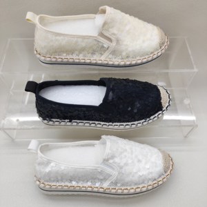 Espadrilles plates pour femmes, nouvelle collection, OEM, dessus en maille à paillettes, légères, respirantes, semelle antidérapante, confortables, décontractées - Product Image 1