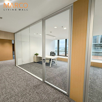 Système de cloisons de bureaux avec une épaisseur de paroi de 60 mm, cloisons modulaires en verre insonorisées faciles à installer
