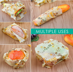 ผ้าฝ้ายขี้ผึ้งผึ้งใช้ซ้ำได้100ซม. ม้วนเก็บขนมปังขายส่งห่อรักษาเป็นมิตรต่อสิ่งแวดล้อมสำหรับขนมขบเคี้ยว - Product Image 4