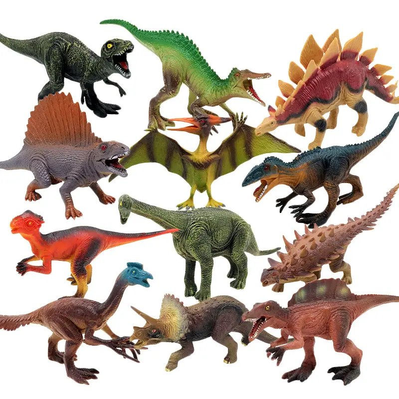 Vente en gros de modèle de jouet en plastique dinosaure simulation jouets animaux dinosaure enfants science et éducation jouets cognitifs