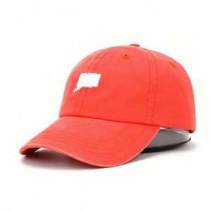 New Arrival 6 Panel Custom Fashion Female Unstructured Washed Cotton Red Adjustable Embroidery Logo Baseball <b>Hat</b> - Product Image 1
