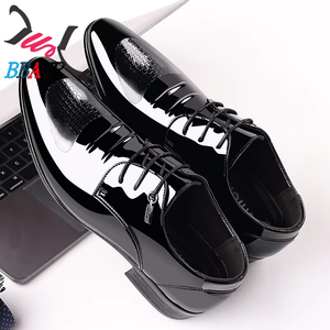 Zapatos de Oficina Formales de Hombre con Cordones, Punta Fina, de Charol Transpirable y Duradero con Entresuela de EVA/PVC/PU para Otoño - Product Image 4